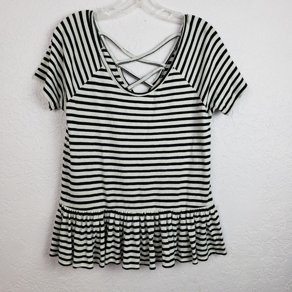 Lucky Brand Tops - Lucky brand | black and white striped shirt